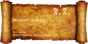 Nester Kevin névjegykártya