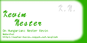 kevin nester business card